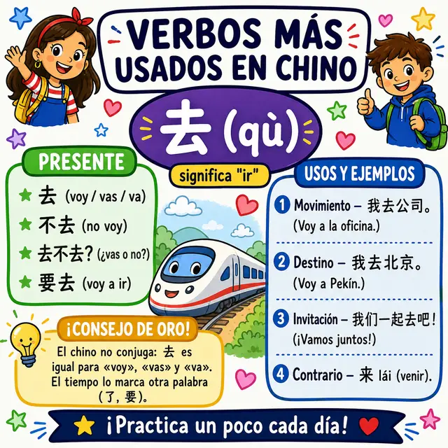 Mapa mental: verbo 去 (IR)